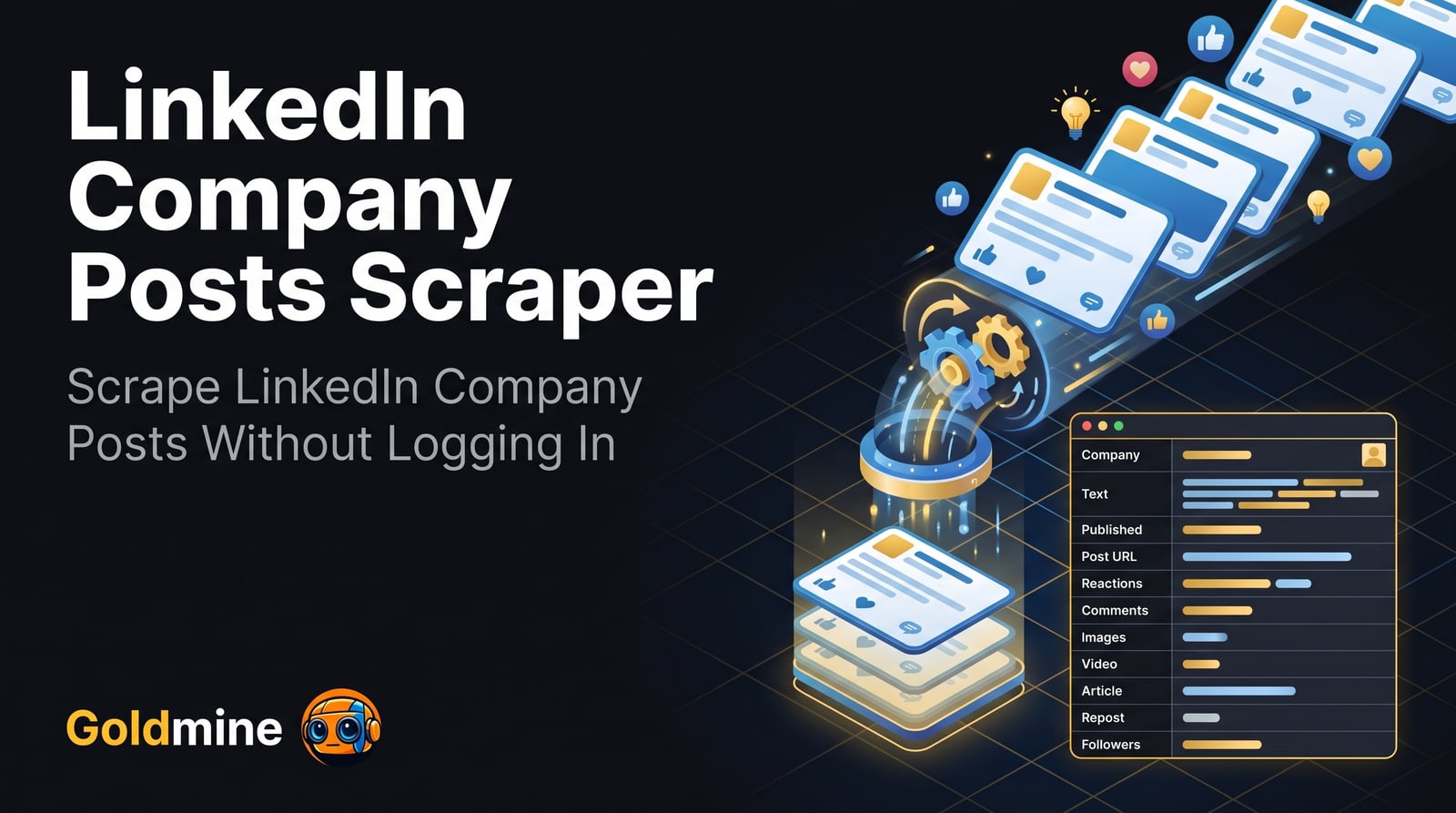 LinkedIn Company Posts Scraper by Goldmine